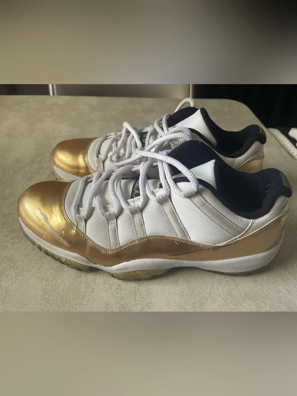 Nike Jordan 11 Retro Low Closing Ceremony White Gold size 13